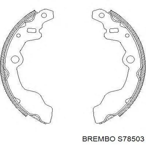 S78503 Brembo zapatas de frenos de tambor traseras