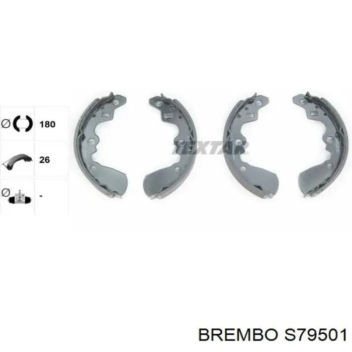 S 79 501 Brembo zapatas de frenos de tambor traseras