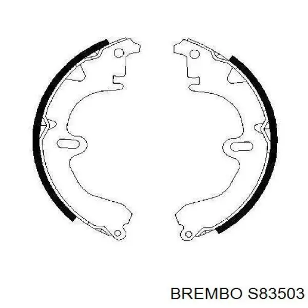 S 83 503 Brembo zapatas de frenos de tambor traseras