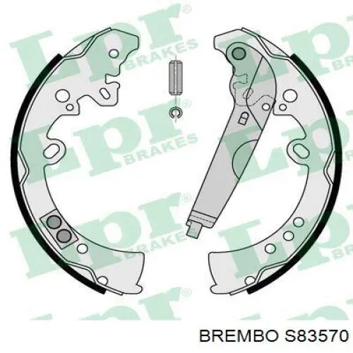 S 83 570 Brembo zapatas de frenos de tambor traseras