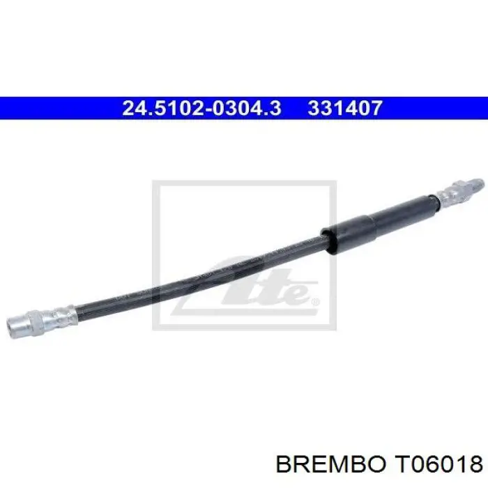 T06018 Brembo tubo flexible de frenos trasero