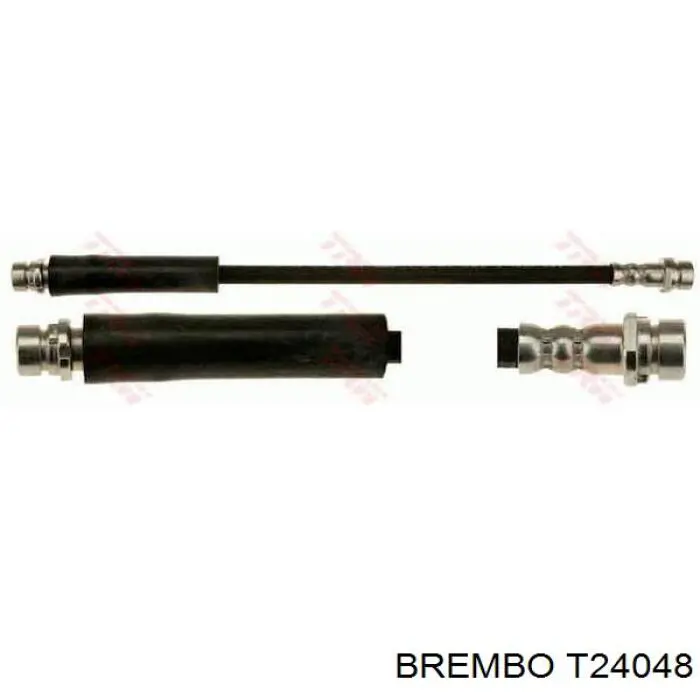 T24048 Brembo tubo flexible de frenos trasero