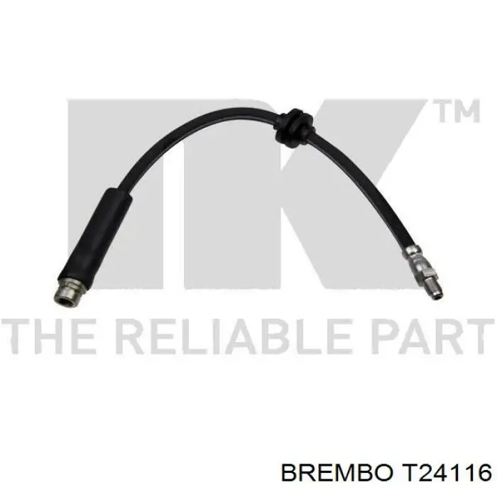 T24116 Brembo tubo flexible de frenos trasero