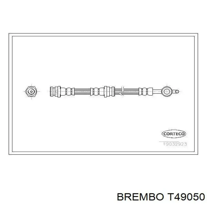 T 49 050 Brembo latiguillo de freno delantero