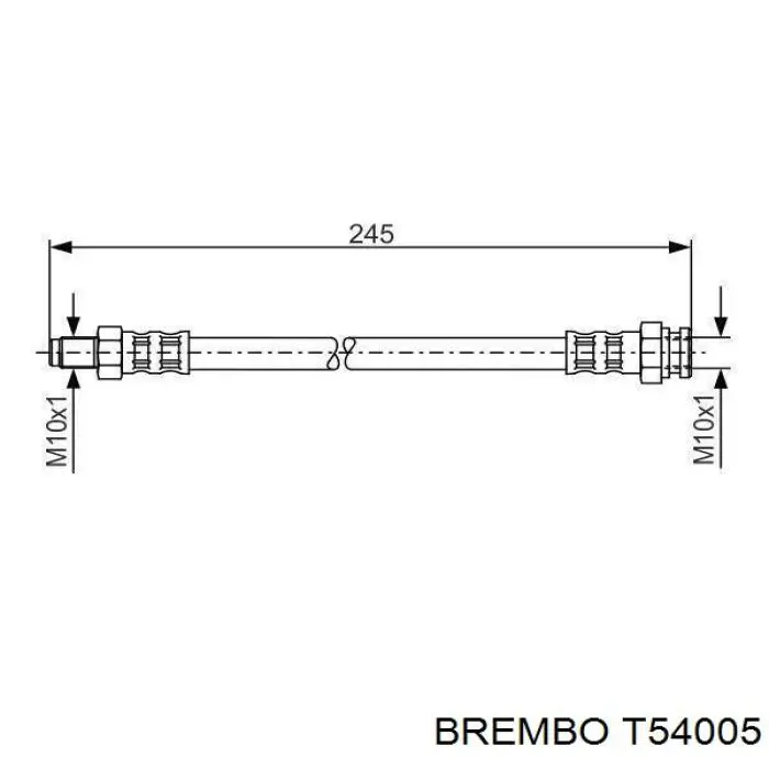 T54005 Brembo latiguillo de freno delantero