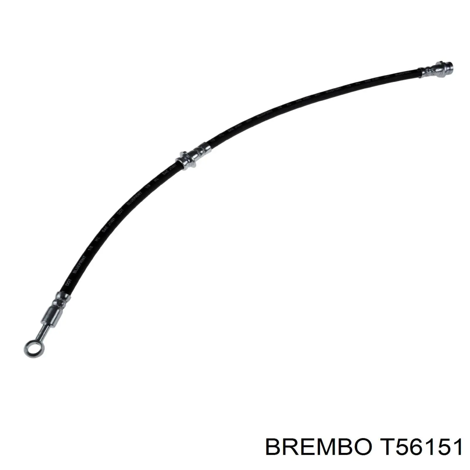 T 56 151 Brembo tubo flexible de frenos trasero izquierdo