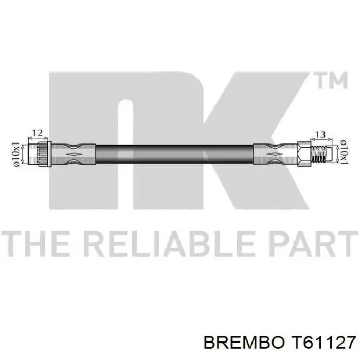 T 61 127 Brembo latiguillo de freno delantero