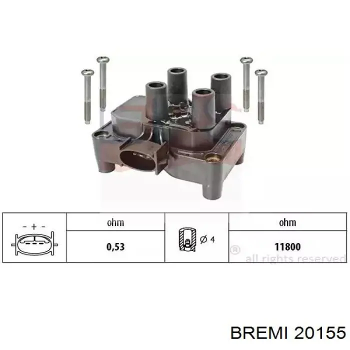 20155 Bremi bobina de encendido