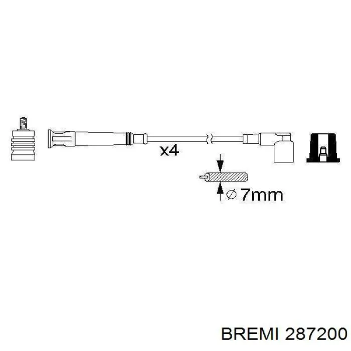 287200 Bremi juego de cables de encendido