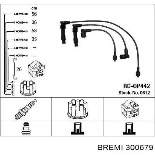 300679 Bremi juego de cables de encendido