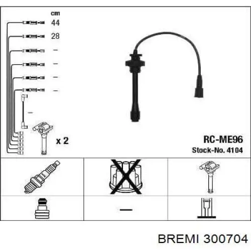 300704 Bremi juego de cables de encendido