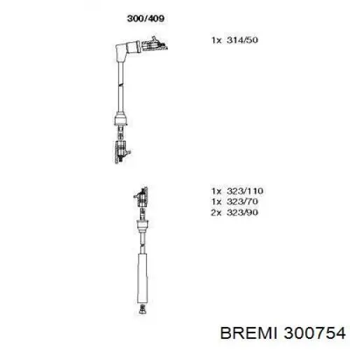 300754 Bremi juego de cables de encendido