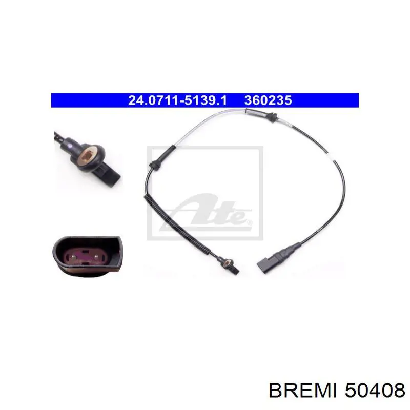 50408 Bremi sensor abs delantero