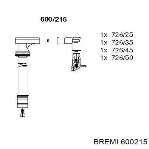 600215 Bremi juego de cables de encendido