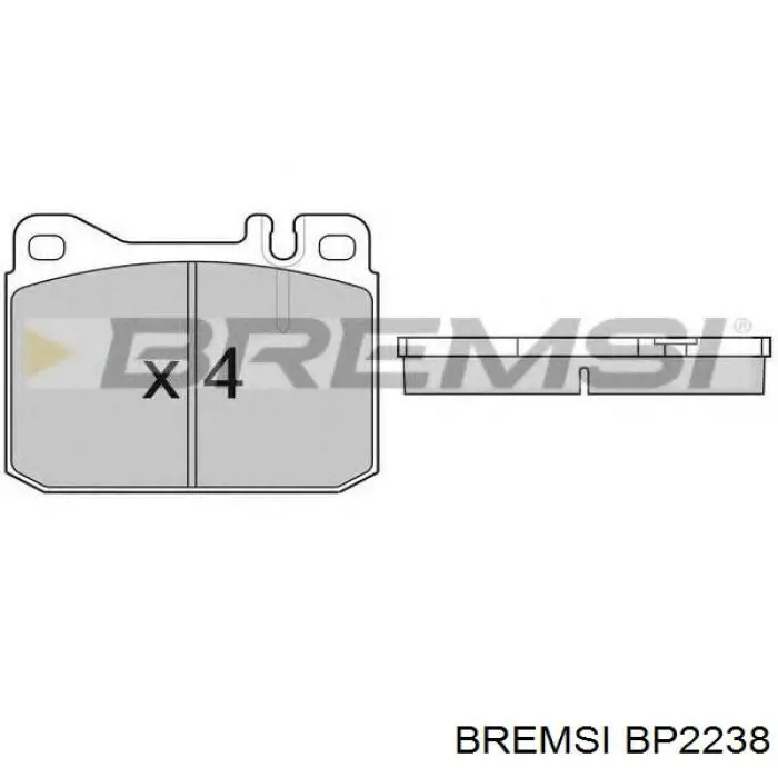 BP2238 Bremsi pastillas de freno delanteras