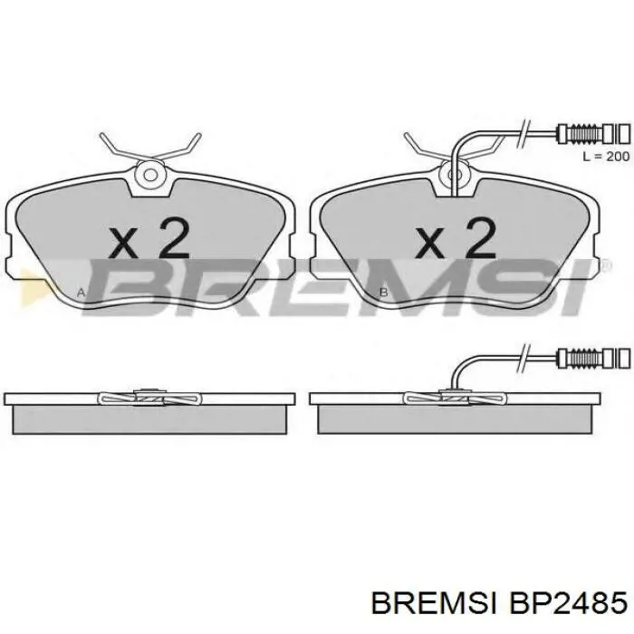 BP2485 Bremsi pastillas de freno delanteras