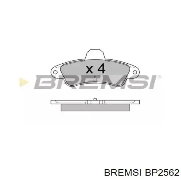 BP2562 Bremsi pastillas de freno traseras