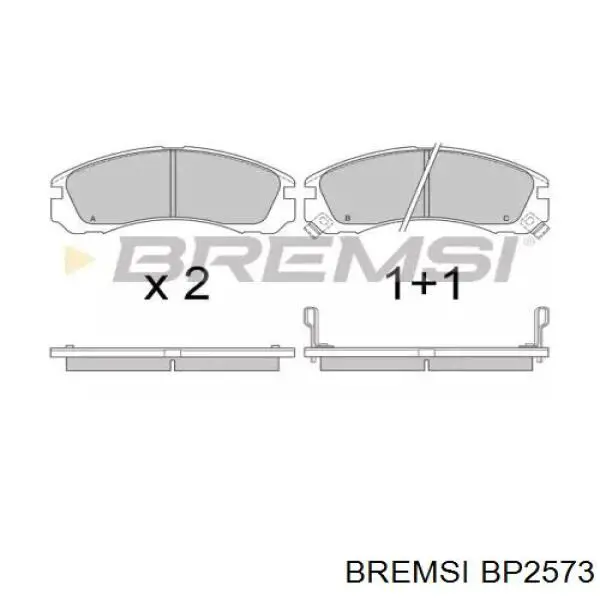 BP2573 Bremsi pastillas de freno delanteras
