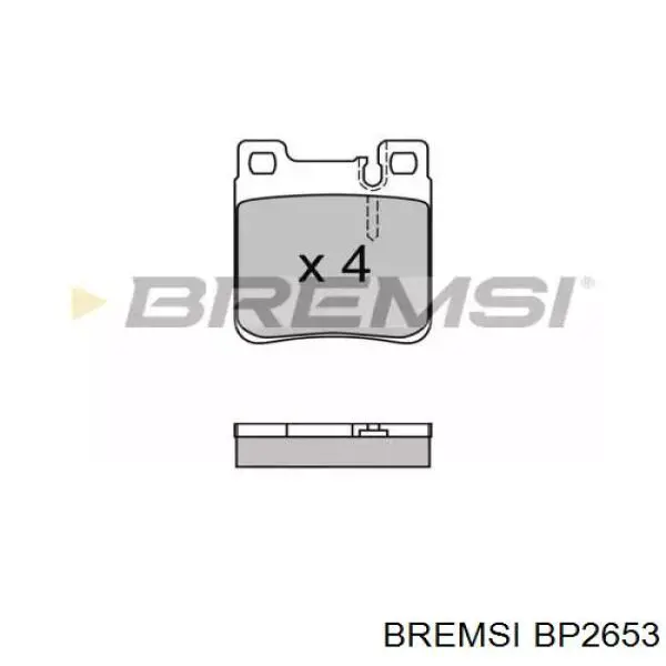 BP2653 Bremsi pastillas de freno traseras