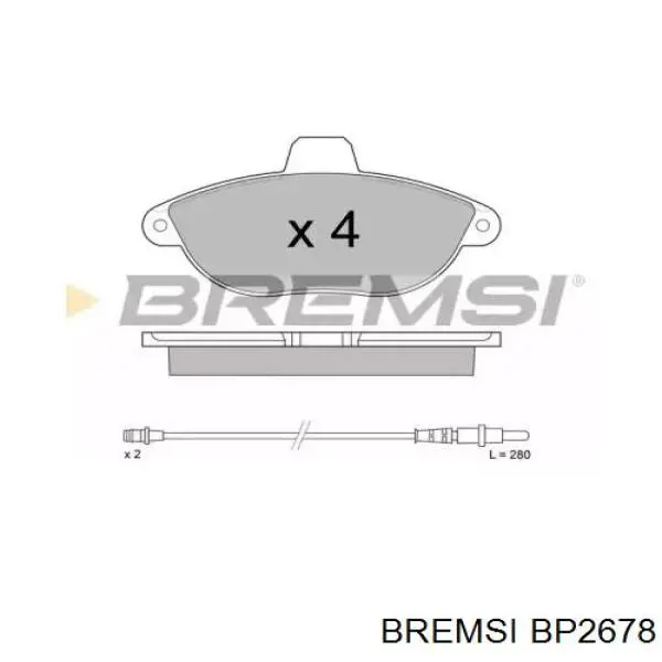 BP2678 Bremsi pastillas de freno delanteras