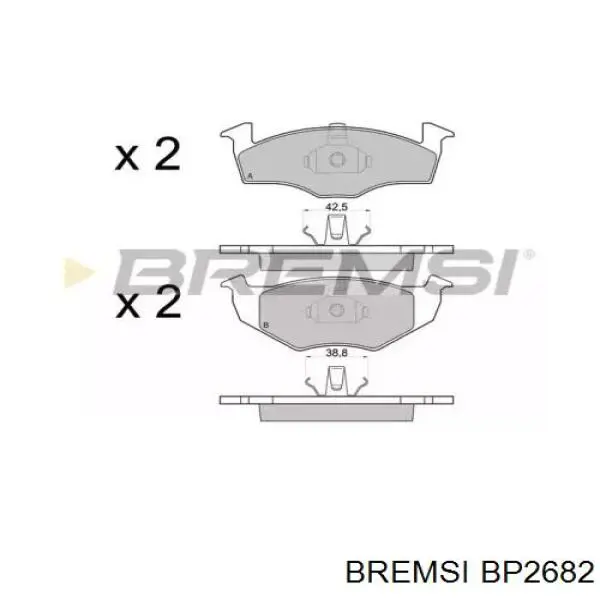 BP2682 Bremsi pastillas de freno delanteras