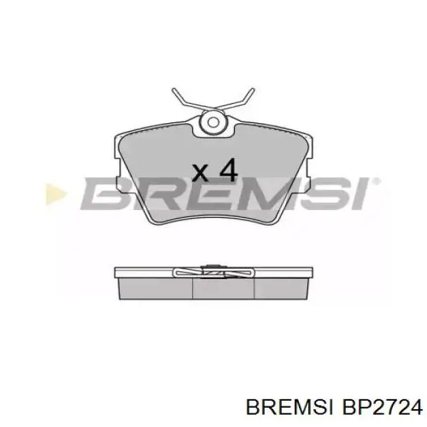 BP2724 Bremsi pastillas de freno traseras