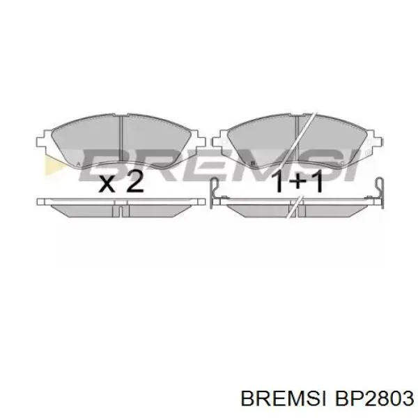 BP2803 Bremsi pastillas de freno delanteras