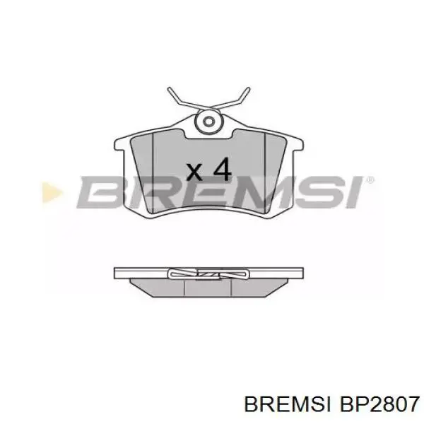 BP2807 Bremsi pastillas de freno traseras