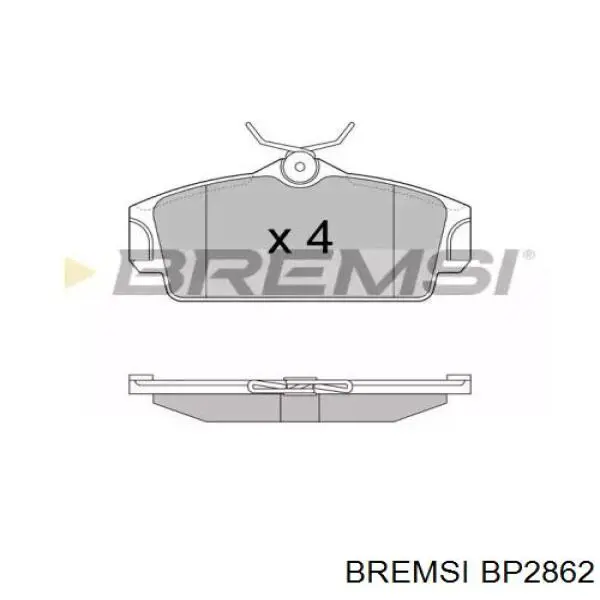 BP2862 Bremsi pastillas de freno delanteras