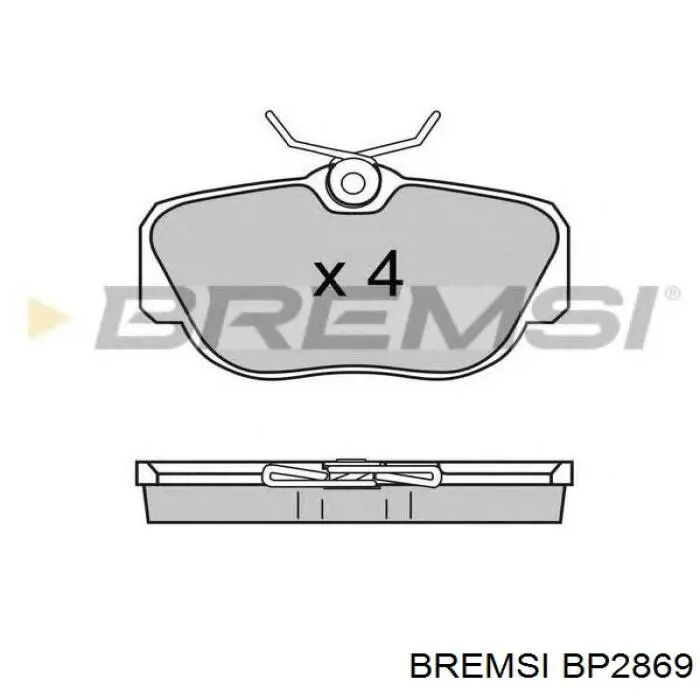 BP2869 Bremsi pastillas de freno delanteras
