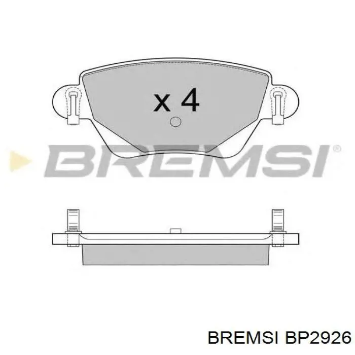 BP2926 Bremsi pastillas de freno delanteras