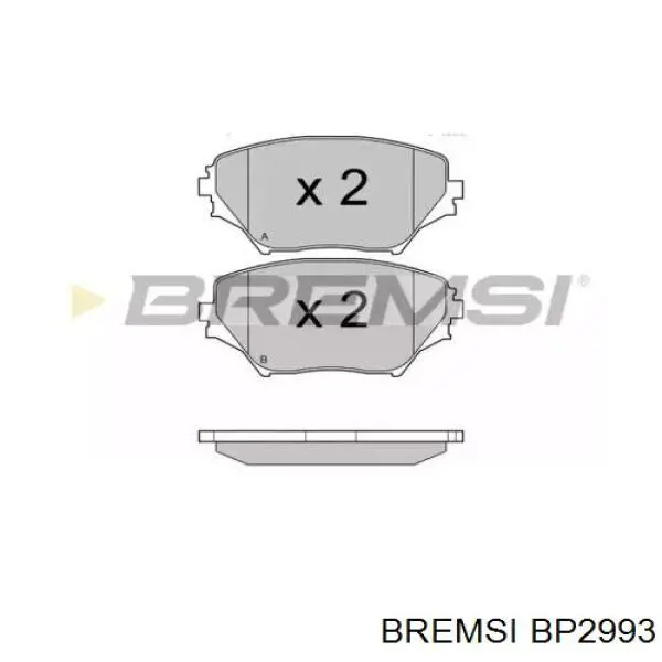 BP2993 Bremsi pastillas de freno delanteras