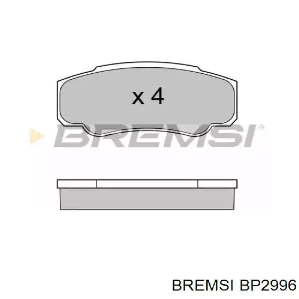 BP2996 Bremsi pastillas de freno traseras