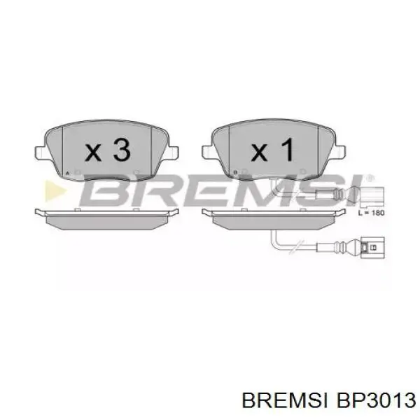 BP3013 Bremsi pastillas de freno delanteras