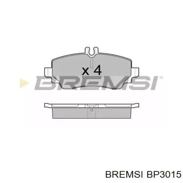 BP3015 Bremsi pastillas de freno delanteras