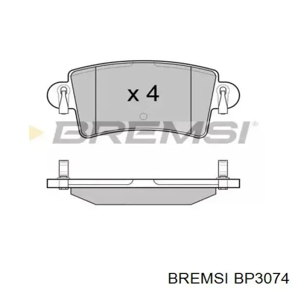 BP3074 Bremsi pastillas de freno traseras