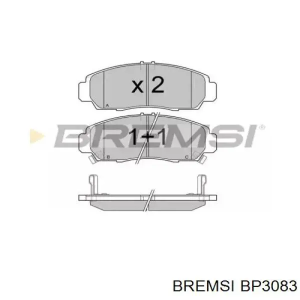 BP3083 Bremsi pastillas de freno delanteras