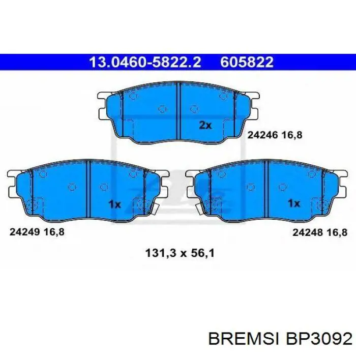 BP3092 Bremsi pastillas de freno delanteras