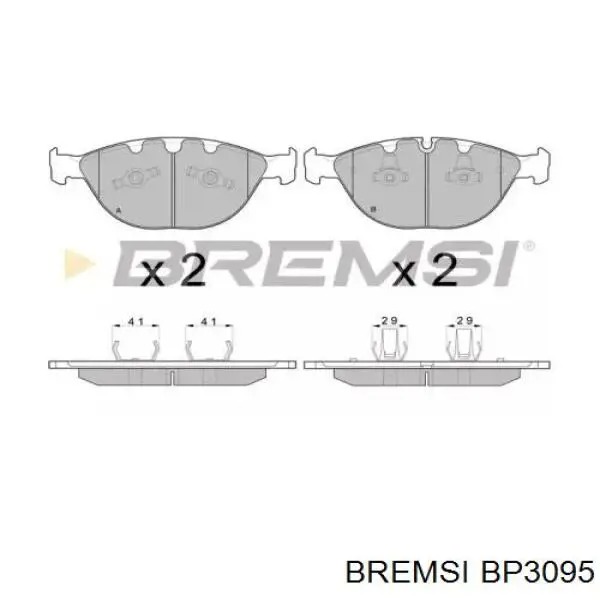 BP3095 Bremsi pastillas de freno delanteras