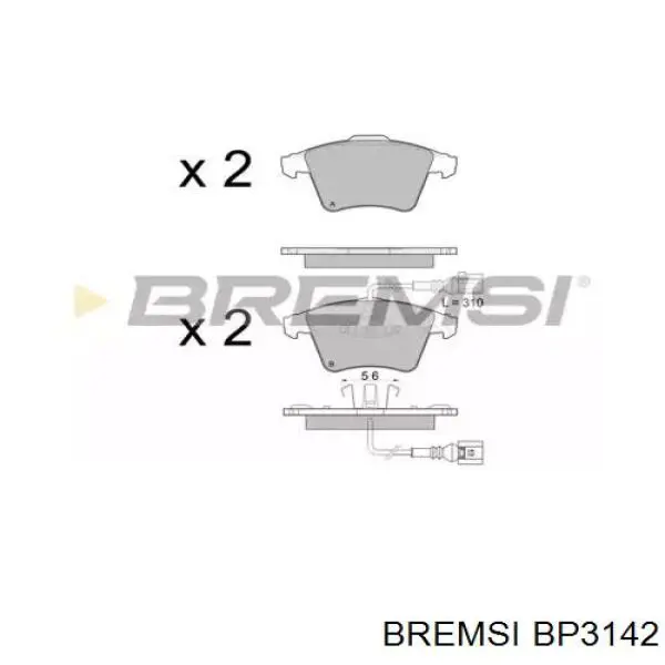 BP3142 Bremsi pastillas de freno delanteras