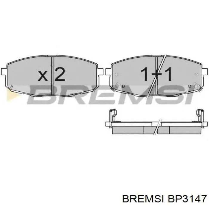 BP3147 Bremsi pastillas de freno delanteras