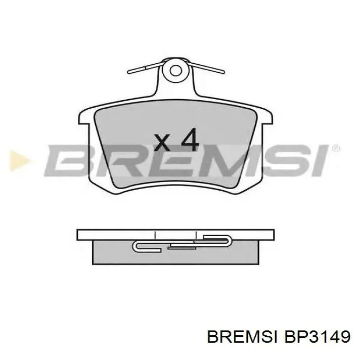 BP3149 Bremsi pastillas de freno delanteras