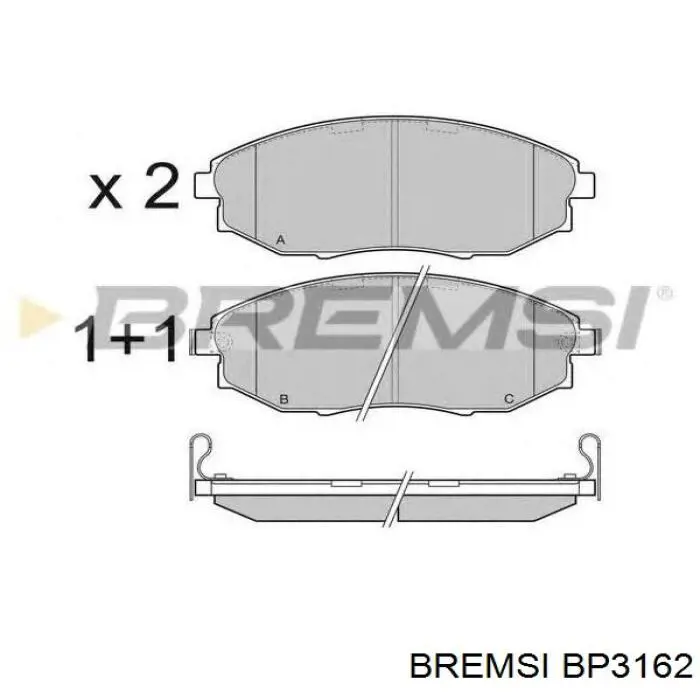 BP3162 Bremsi pastillas de freno traseras