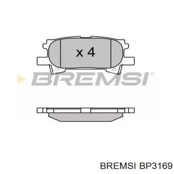 BP3169 Bremsi pastillas de freno traseras