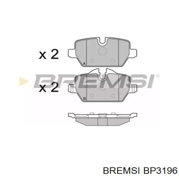 BP3196 Bremsi pastillas de freno traseras