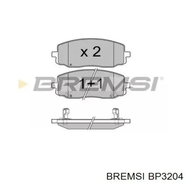 BP3204 Bremsi pastillas de freno delanteras