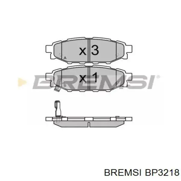 BP3218 Bremsi pastillas de freno traseras