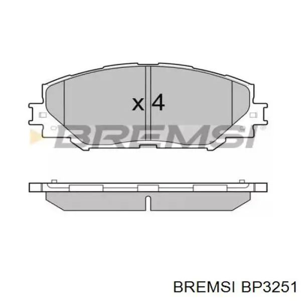 BP3251 Bremsi pastillas de freno delanteras