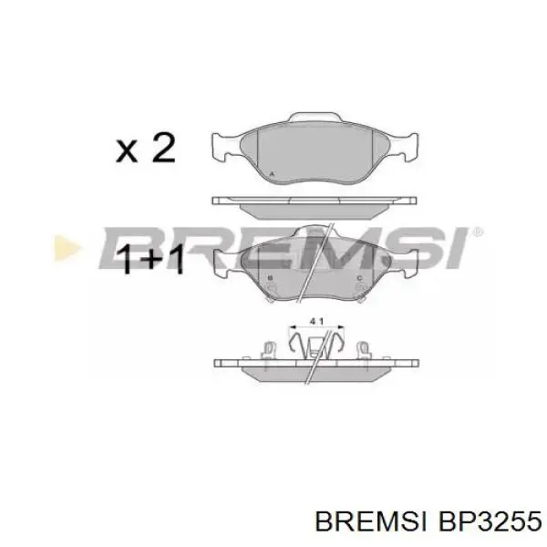 BP3255 Bremsi pastillas de freno delanteras