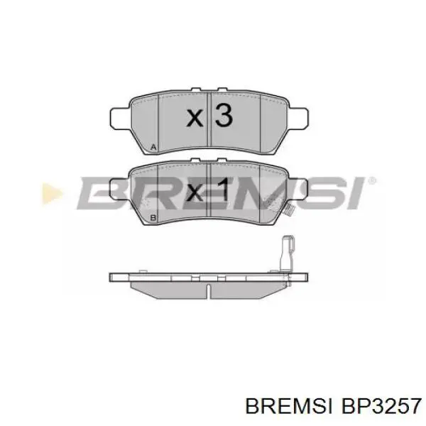 BP3257 Bremsi pastillas de freno traseras